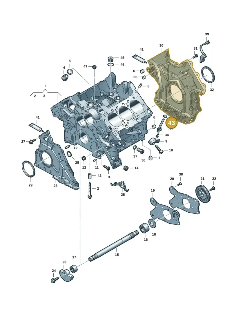 WHT004647 — Audi Q8 (2018-2025) diagram 849103183, position 43