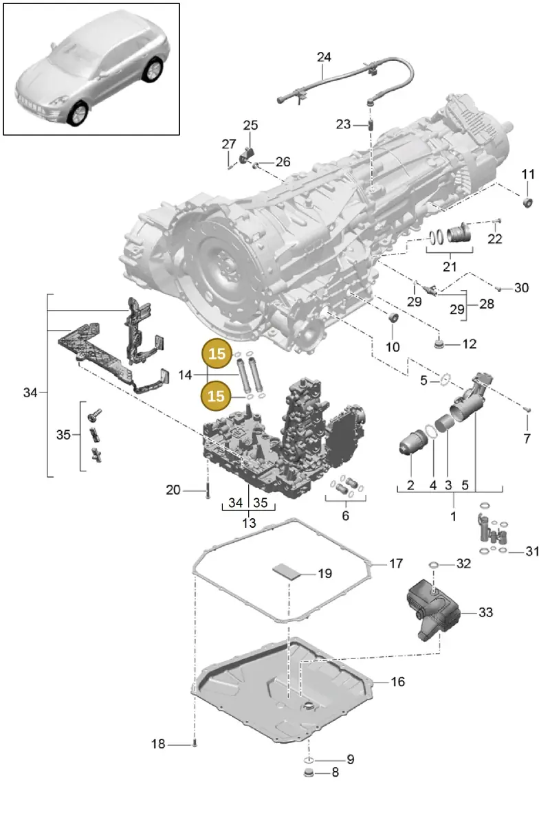 WHT004647 — Porsche Macan (2013-2018) diagram p44320010, position 15