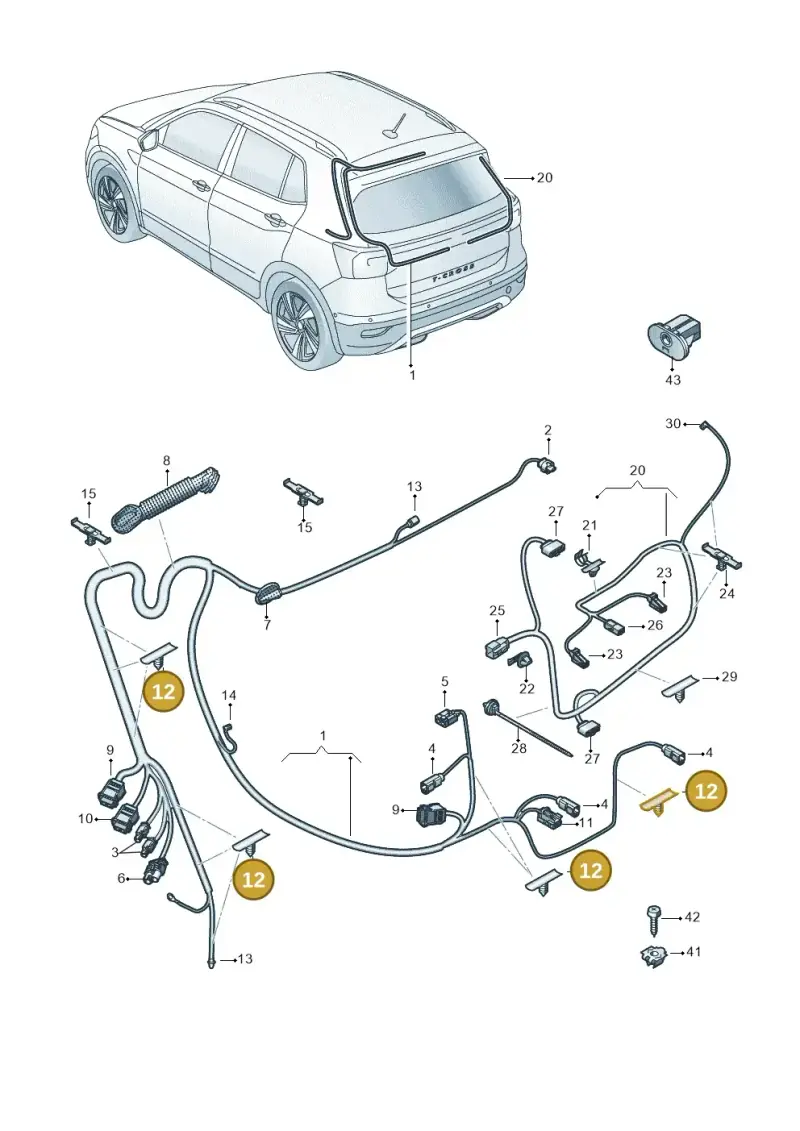 WHT004663 — Volkswagen T-Cross (2018-2025) diagram 587972050, position 12