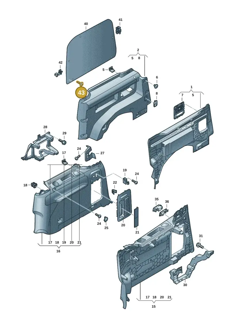 WHT004750 — Volkswagen ID.Buzz (2022-) diagram 15a867100, position 43