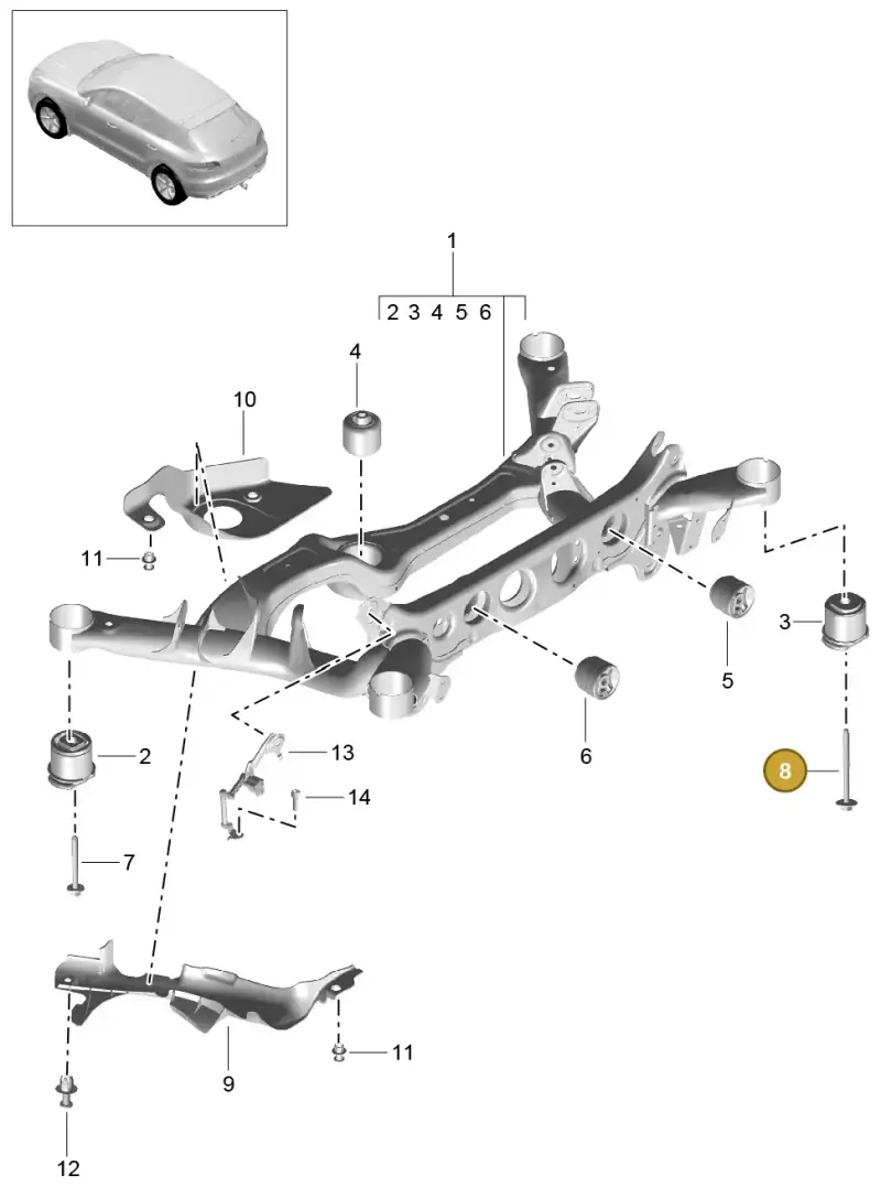 WHT004756 — Porsche Macan (2013-2018) diagram p44501005, position 8
