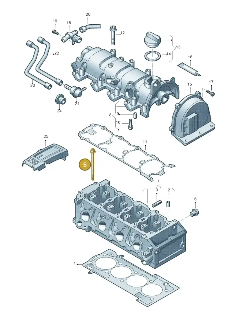 WHT004790 — Volkswagen Beetle (2016-2019) diagram 729103410, position 5