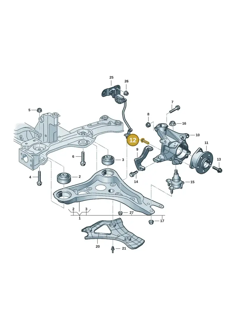 WHT004835 — Volkswagen ID.7 Limousine Pro (2023-) diagram 11a407000, position 12