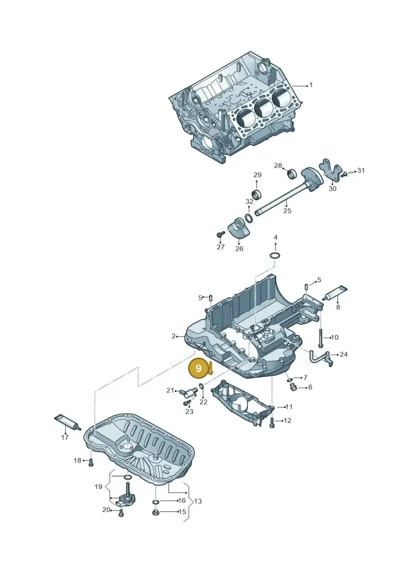 WHT004873 — Volkswagen Touareg (2017-2023) diagram 439103030, position 9