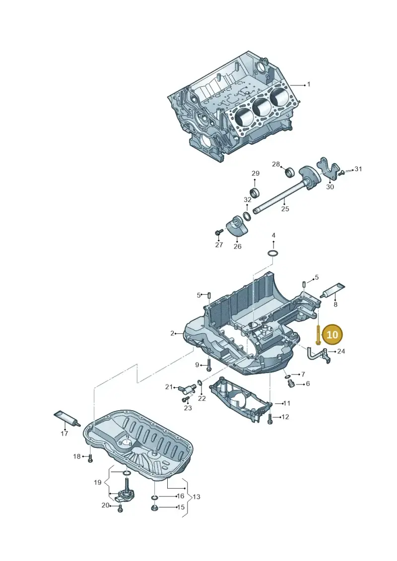 WHT004874 — Volkswagen Touareg (2017-2023) diagram 439103030, position 10