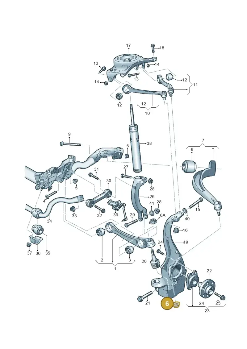 WHT004898 — Audi Q5 qu. 2.0 TDI (2012-2017) diagram 620407000, position 6+6A