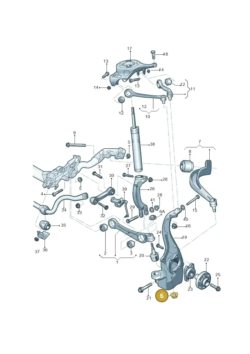 WHT004898 — Audi Q5 (2009-2018) diagram 687407000, position 6+6A