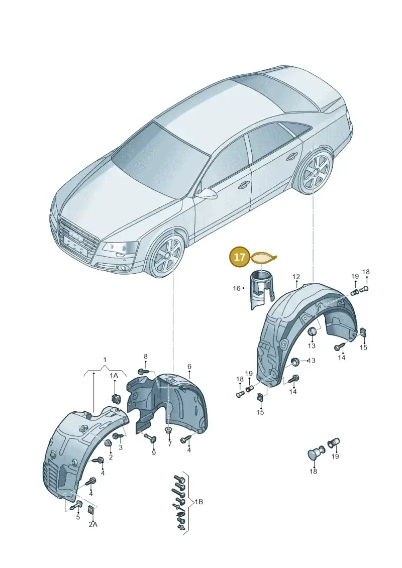WHT004948 — Audi A8 (2013-2018) diagram 696821500, position 17