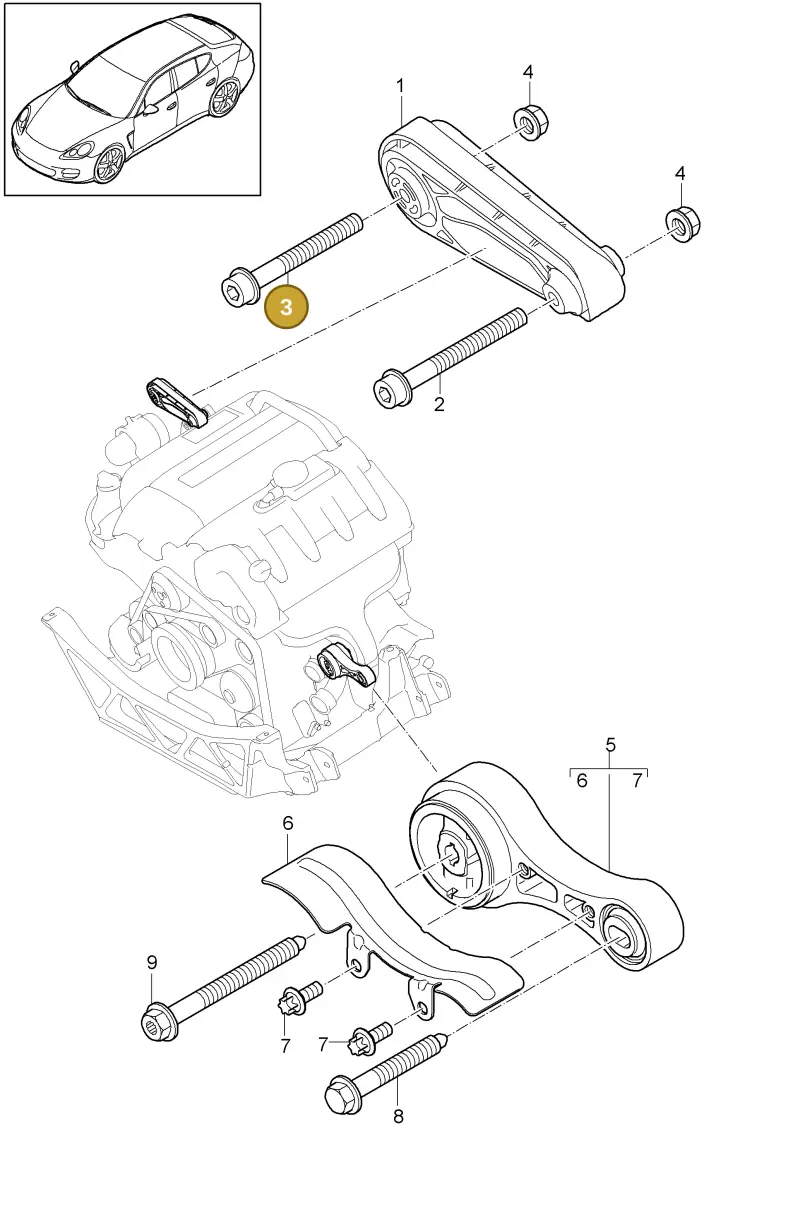 WHT005204 — Porsche Panamera (2009-2016) diagram p35109000, position 3