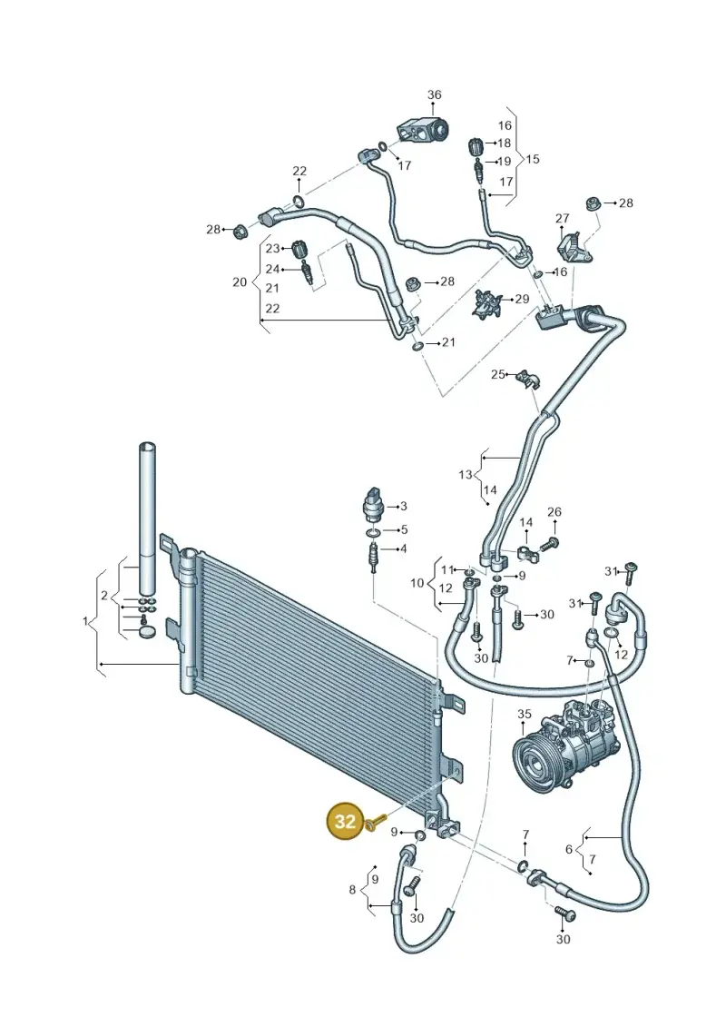 WHT005232 — Audi RS4 Avant (2017-2025) diagram 438260400, position 32