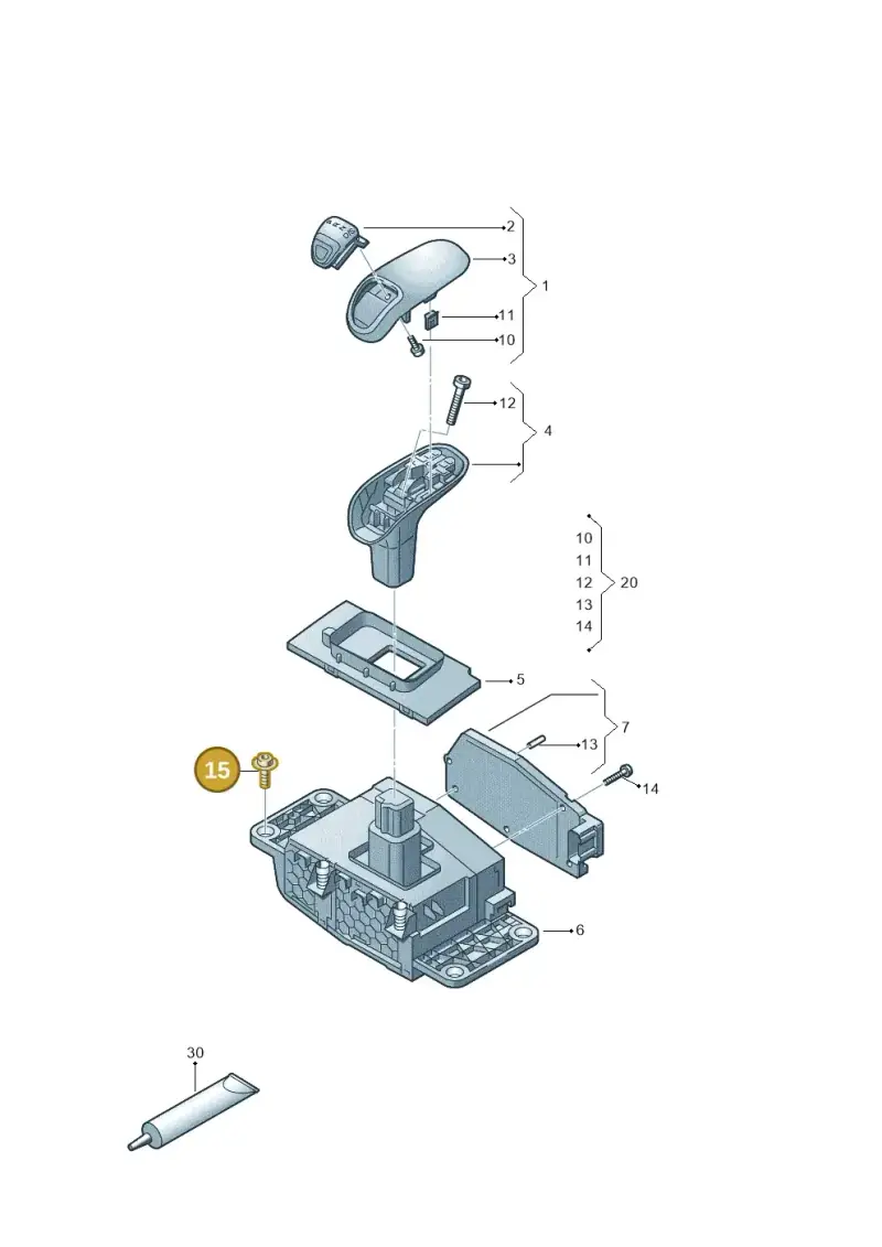 WHT005232 — Audi A8 (2013-2018) diagram 696713100, position 15