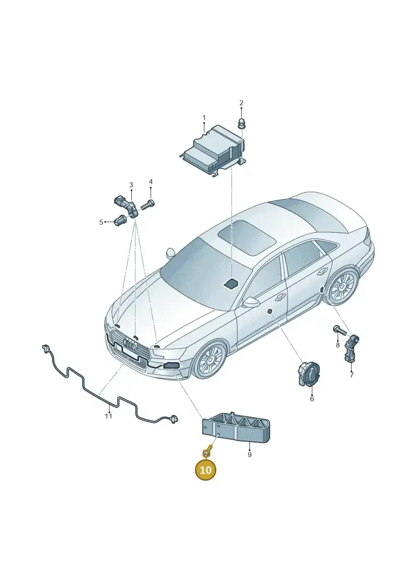 WHT005232 — Audi A4 (2015-2025) diagram 849959300, position 10