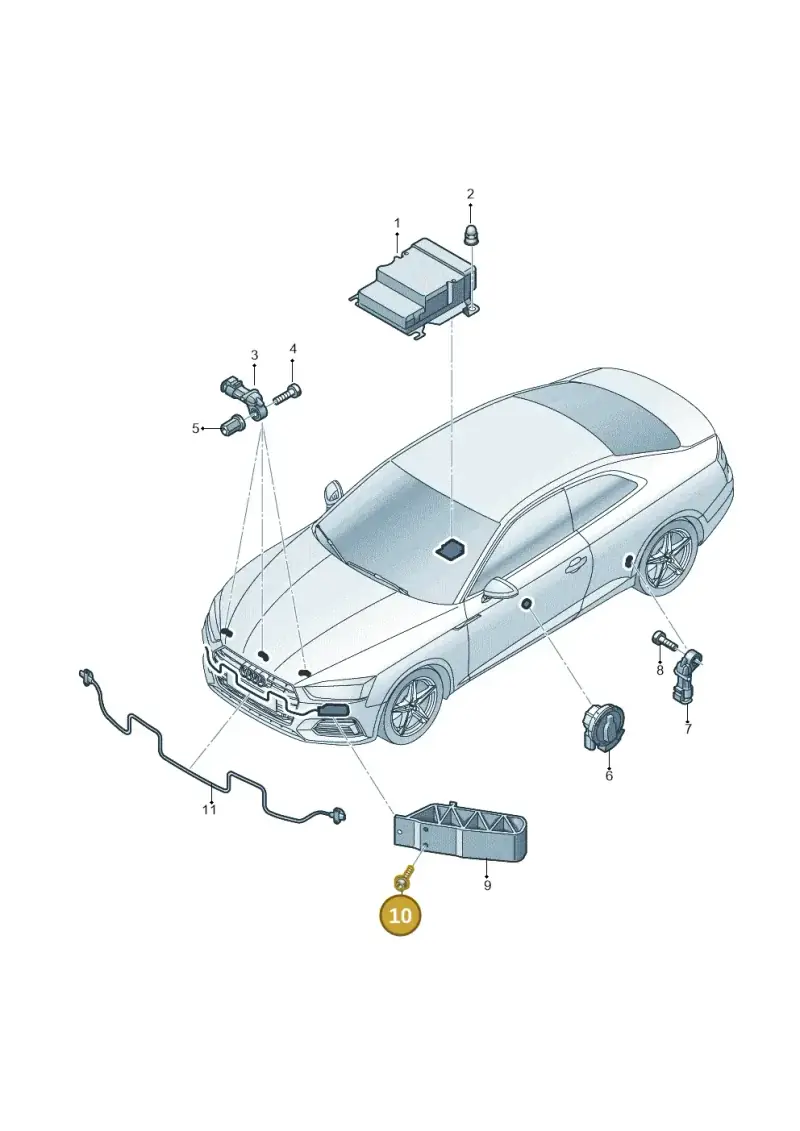WHT005232 — Audi A5 Sportback (2016-2025) diagram 897959300, position 10