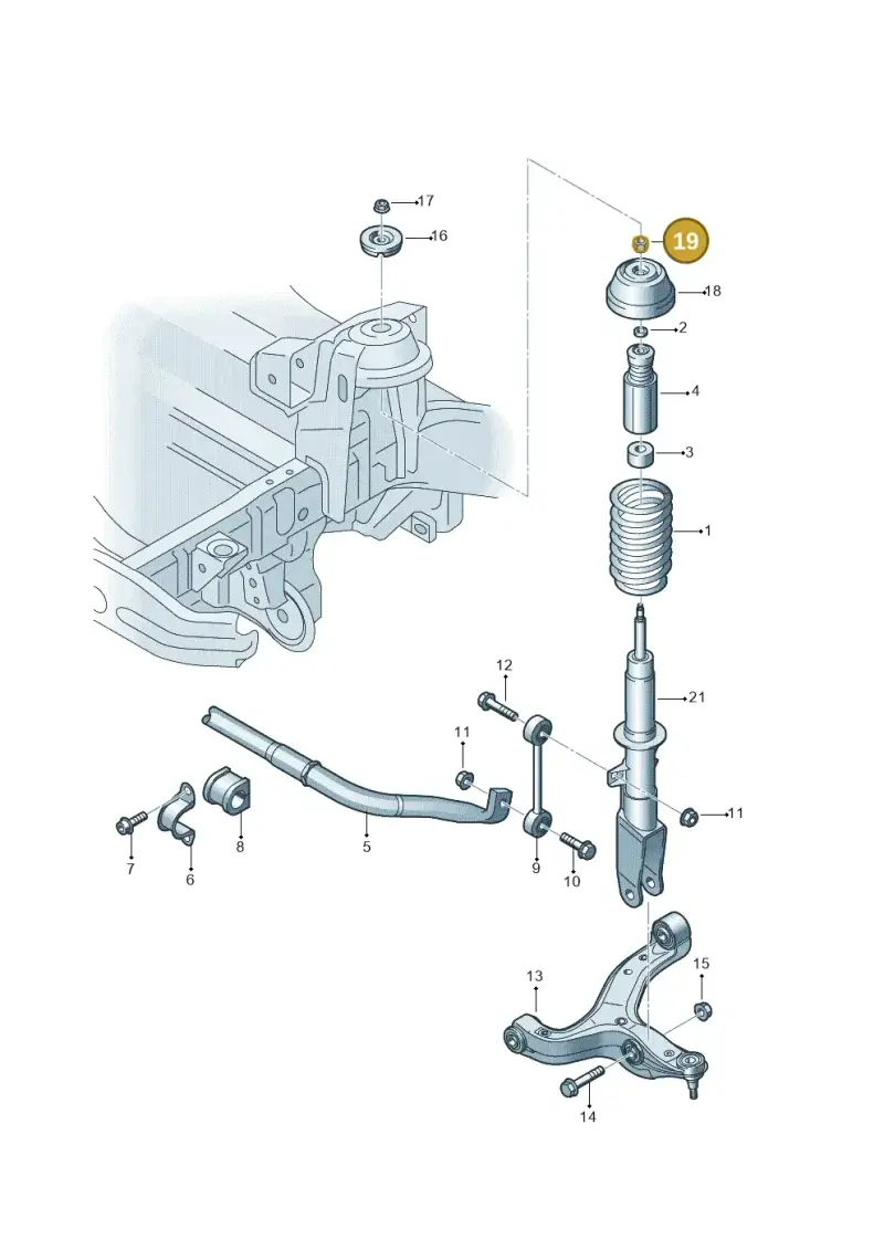 WHT005284A — Volkswagen Amarok twin cab (2022-) diagram 683411000, position 19