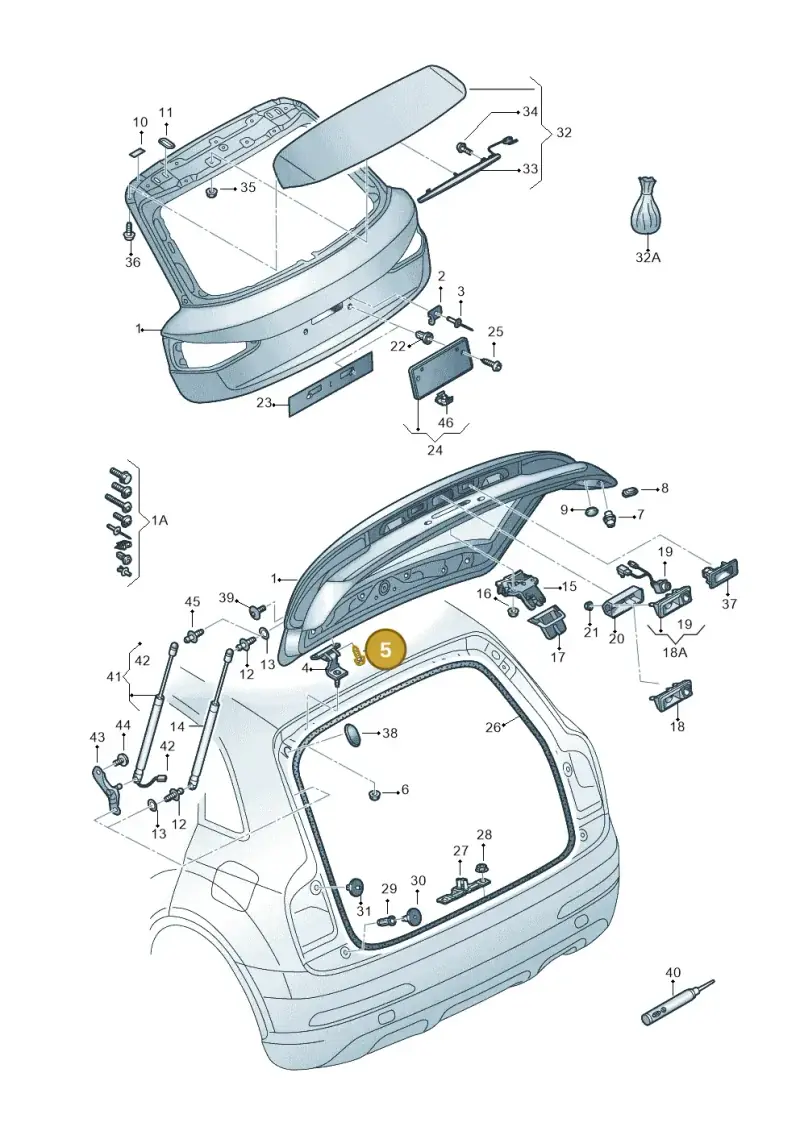 WHT005287 — Audi Q3 1.4 (2016-) diagram 728827000, position 5