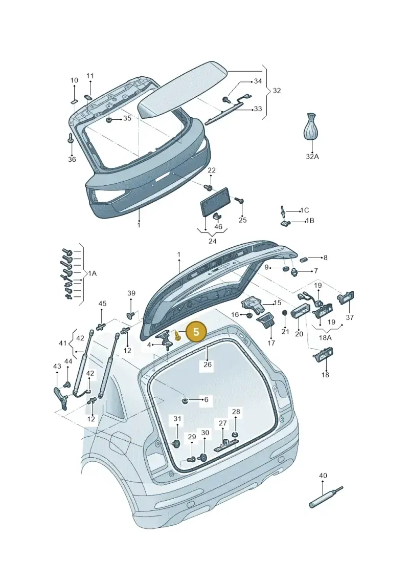 WHT005287 — Audi Q3 quattro 2.0 (2016-2019) diagram 895827000, position 5