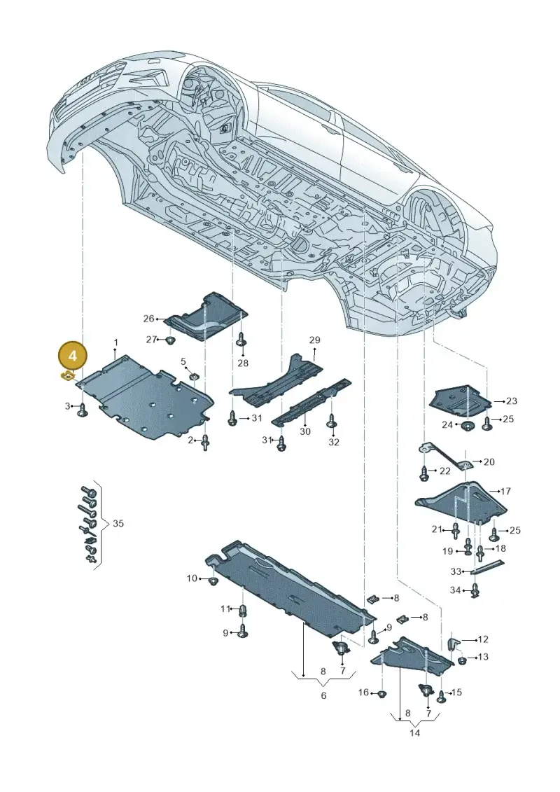 WHT005296 — Audi A6 (2018-2025) diagram 430825000, position 4