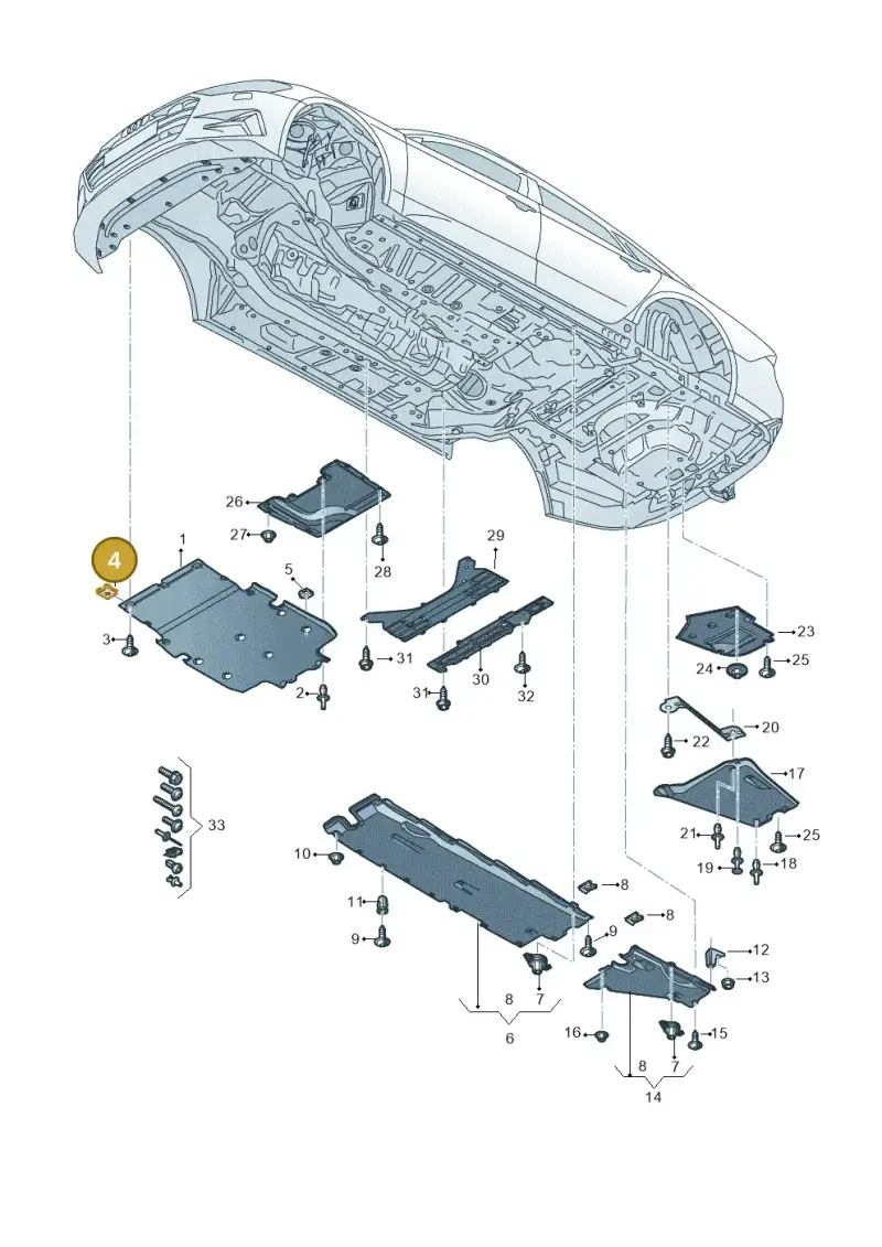 WHT005296 — Audi A7 Sportback (2018-2025) diagram 435825000, position 4