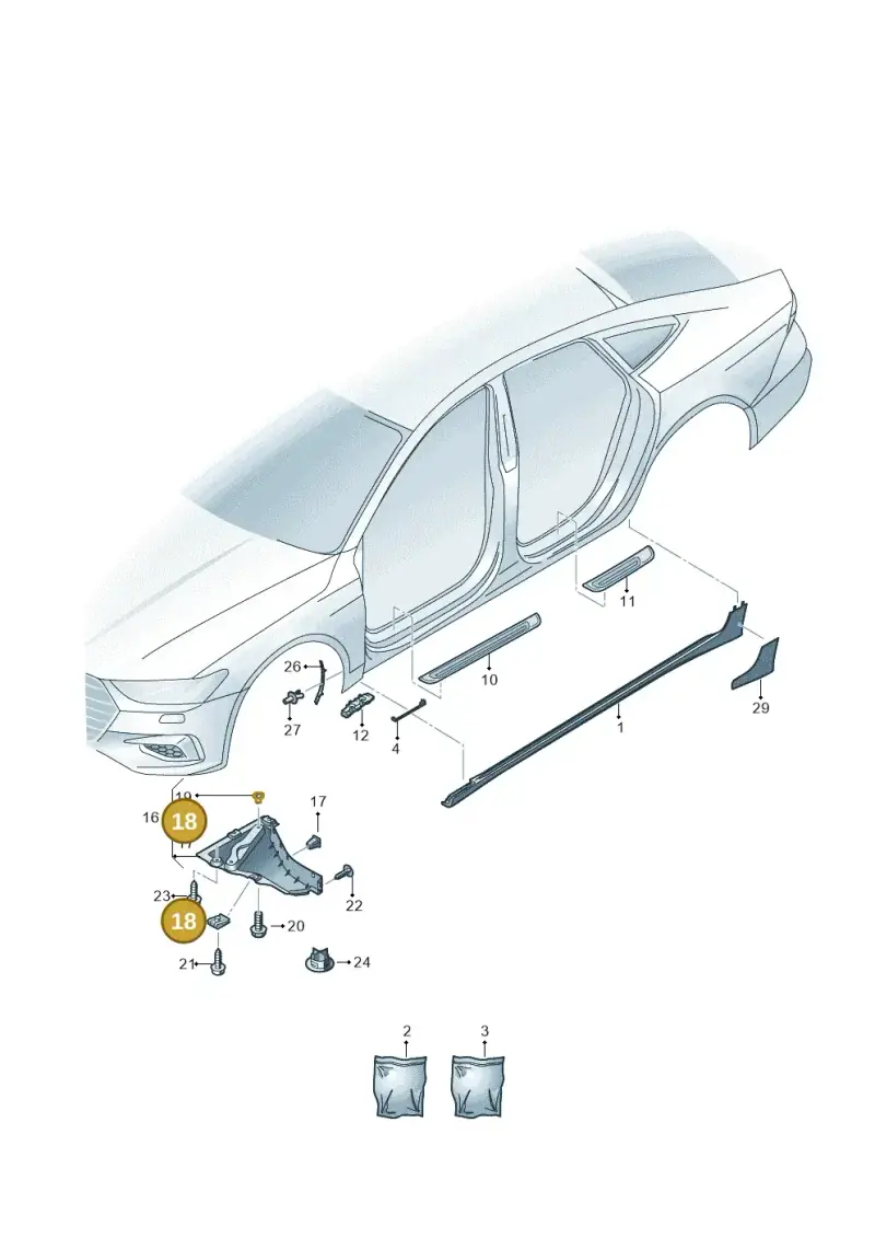 WHT005296 — Audi A7 Sportback (2018-2025) diagram 435853000, position 18