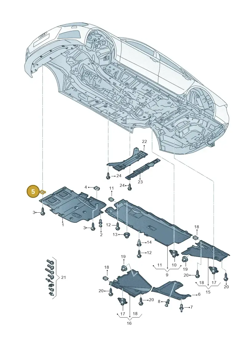WHT005296 — Audi RS6 Avant (2019-2025) diagram 537825000, position 5