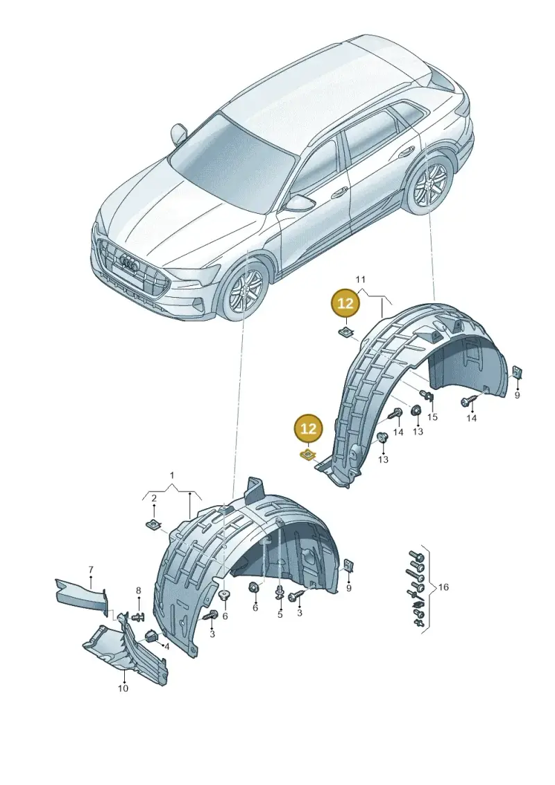 WHT005296 — Audi Q8 e-tron (2018-2025) diagram 586821500, position 12
