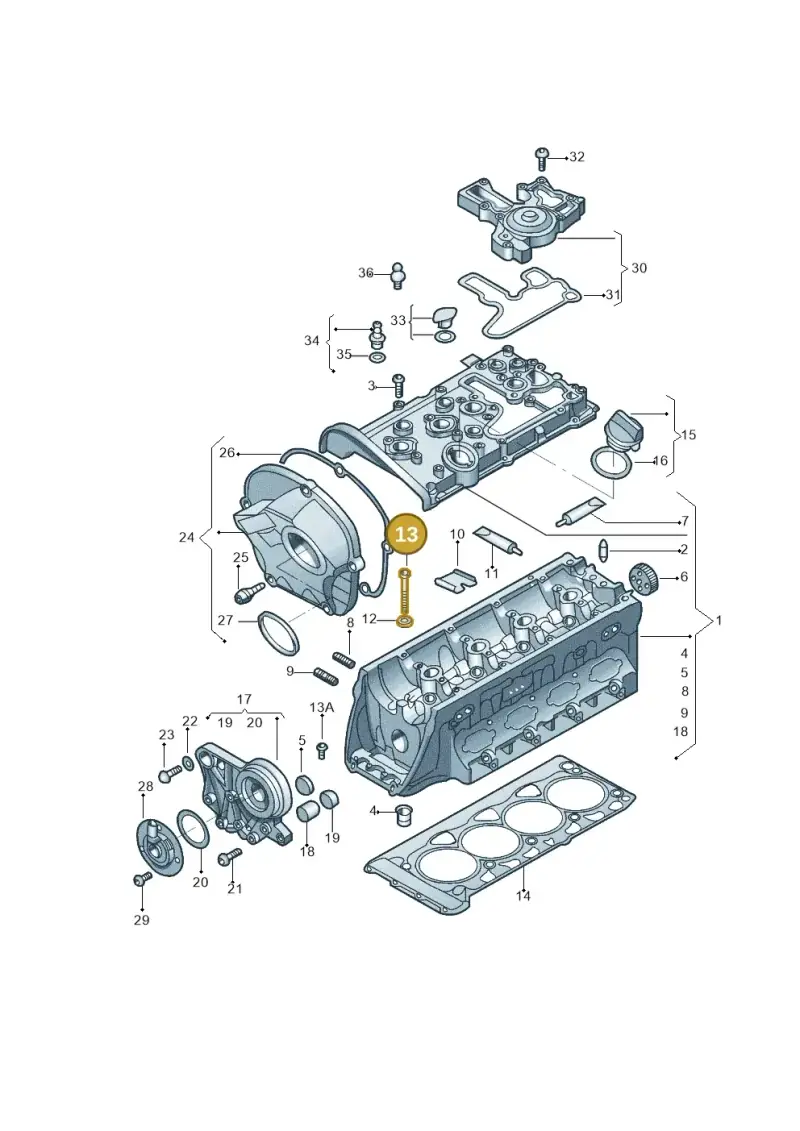 WHT005305 — Volkswagen Beetle (2016-2019) diagram 789103440, position 13