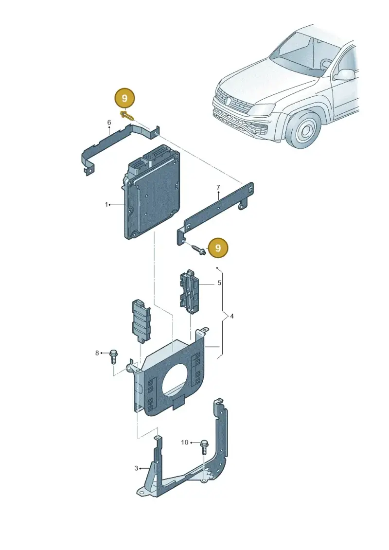 WHT005336 — Volkswagen Amarok twin cab (2016-2022) diagram 894906200, position 9