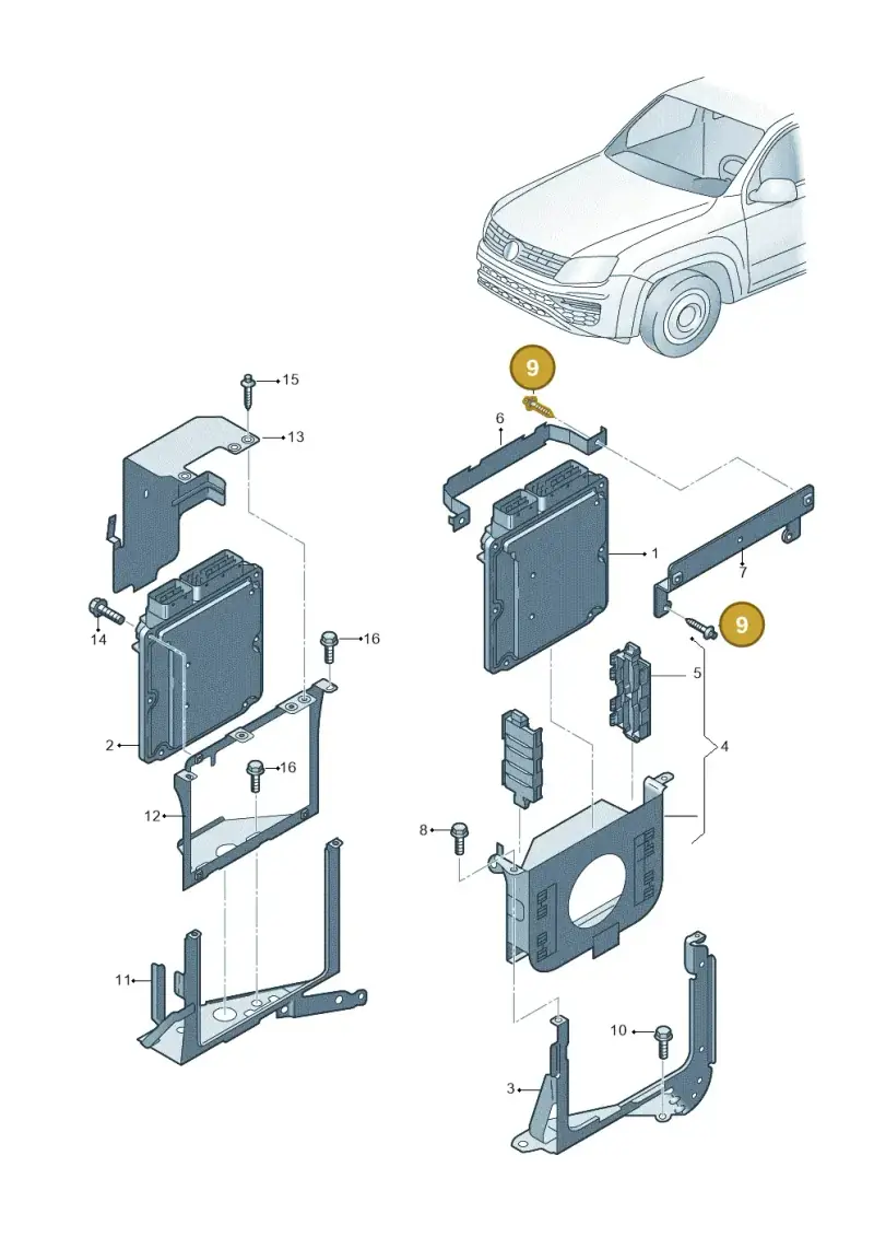 WHT005336 — Volkswagen Amarok twin cab (2022-) diagram 894906220, position 9