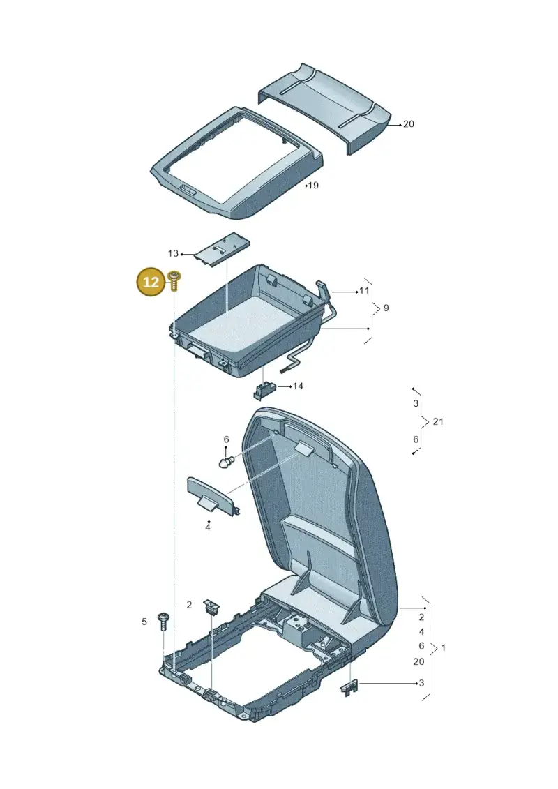 WHT005338 — Audi A8 (2013-2018) diagram 771863600, position 12