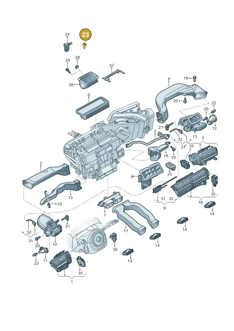 WHT005338 — Audi A8 (2017-2025) diagram 838819010, position 23