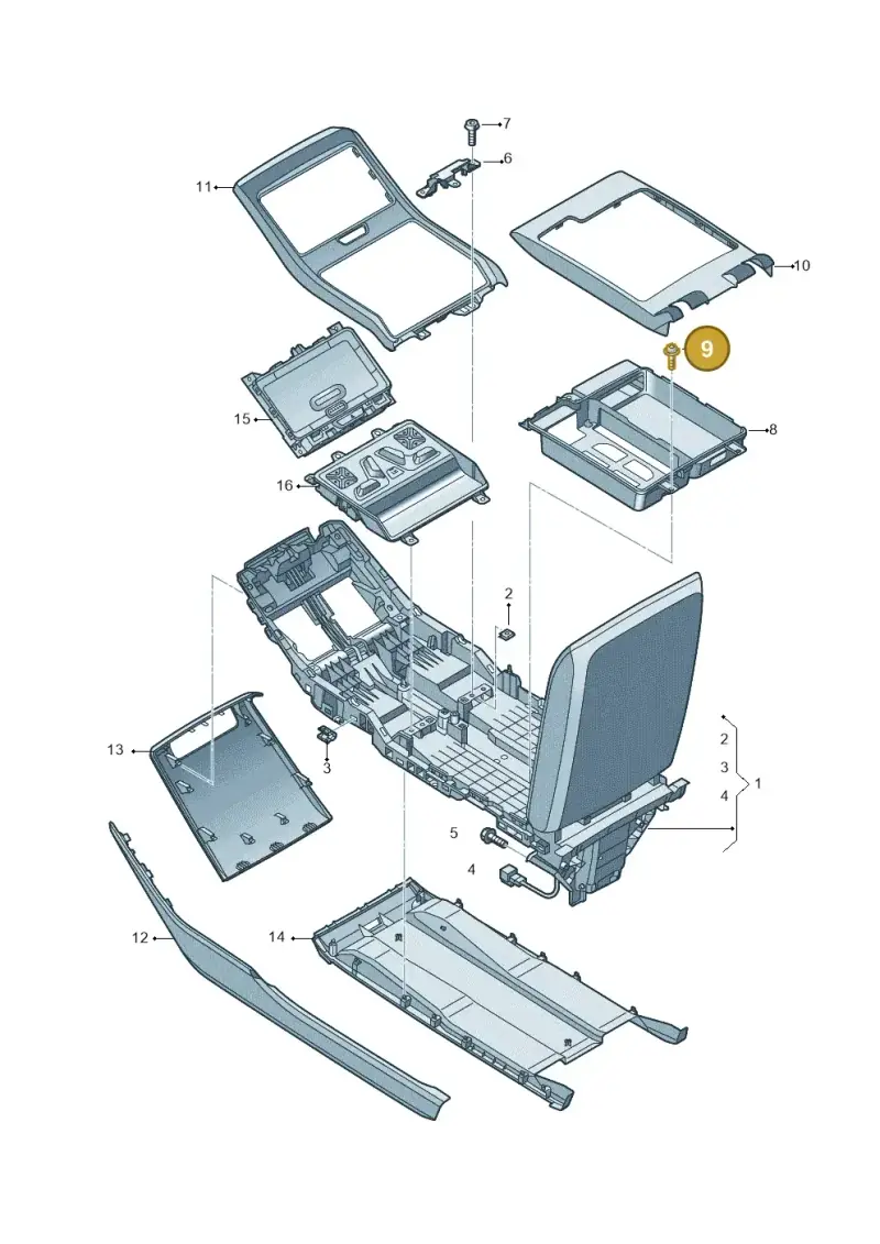WHT005338 — Audi A8 (2017-2025) diagram 838863620, position 9