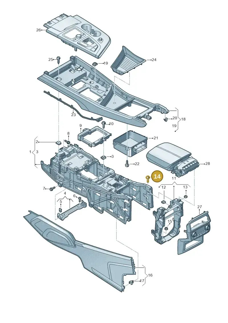 WHT005338 — Audi Q7 (2015-2025) diagram 859863500, position 14