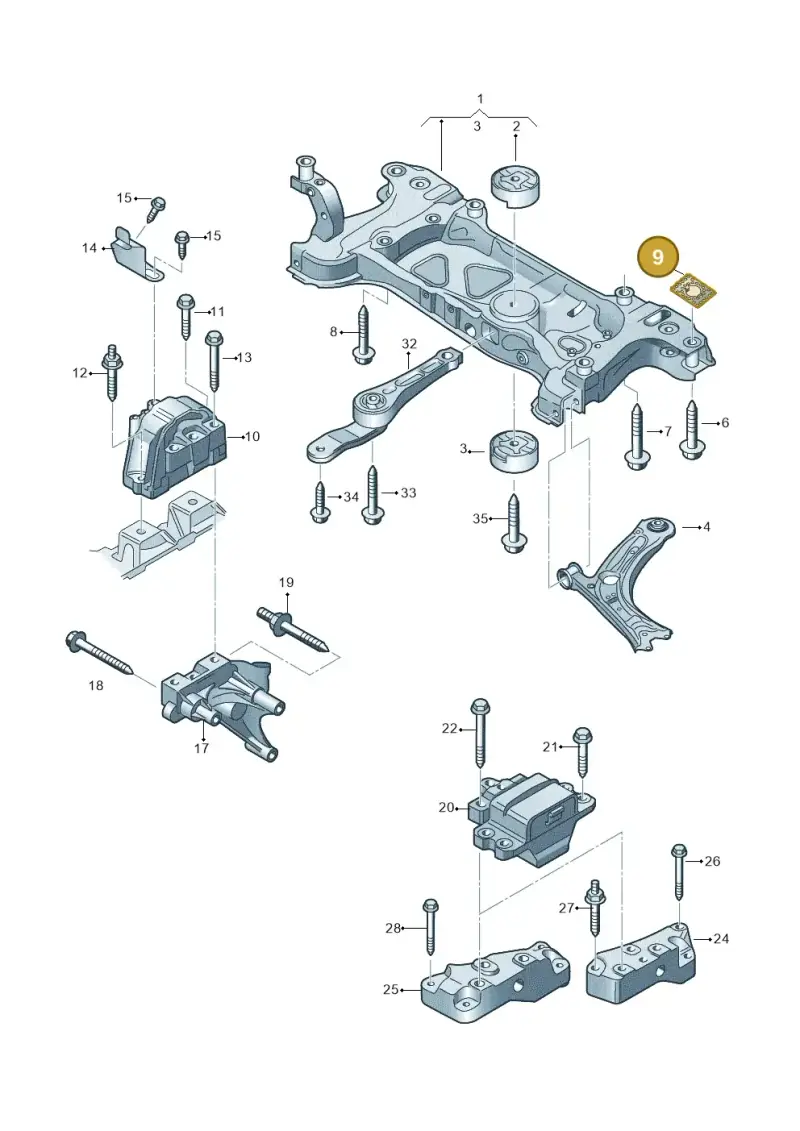 WHT005350 — Volkswagen New Passat (2015-2022) diagram 691199400, position 9