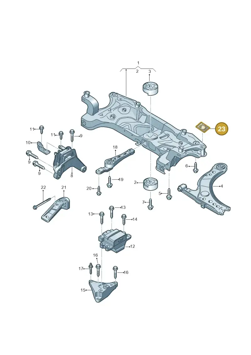 WHT005350 — Volkswagen Jetta (2013-2014) diagram 692199240, position 23