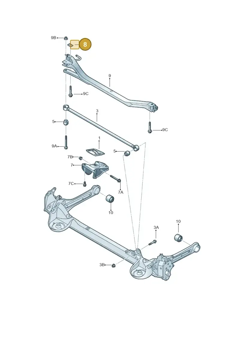 WHT005350 — Volkswagen Jetta (2013-2014) diagram 692500100, position 8