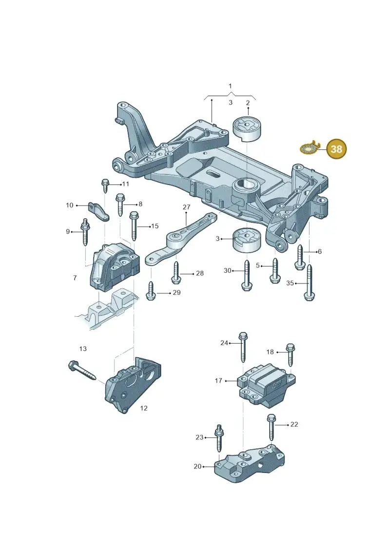 WHT005350 — Volkswagen New Passat (2011-2019) diagram 714199300, position 38