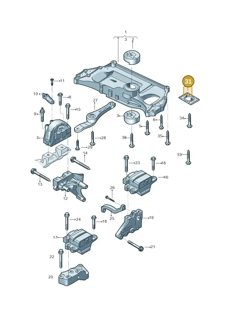 WHT005350 — Volkswagen New beetle (2011-2016) diagram 715199300, position 31