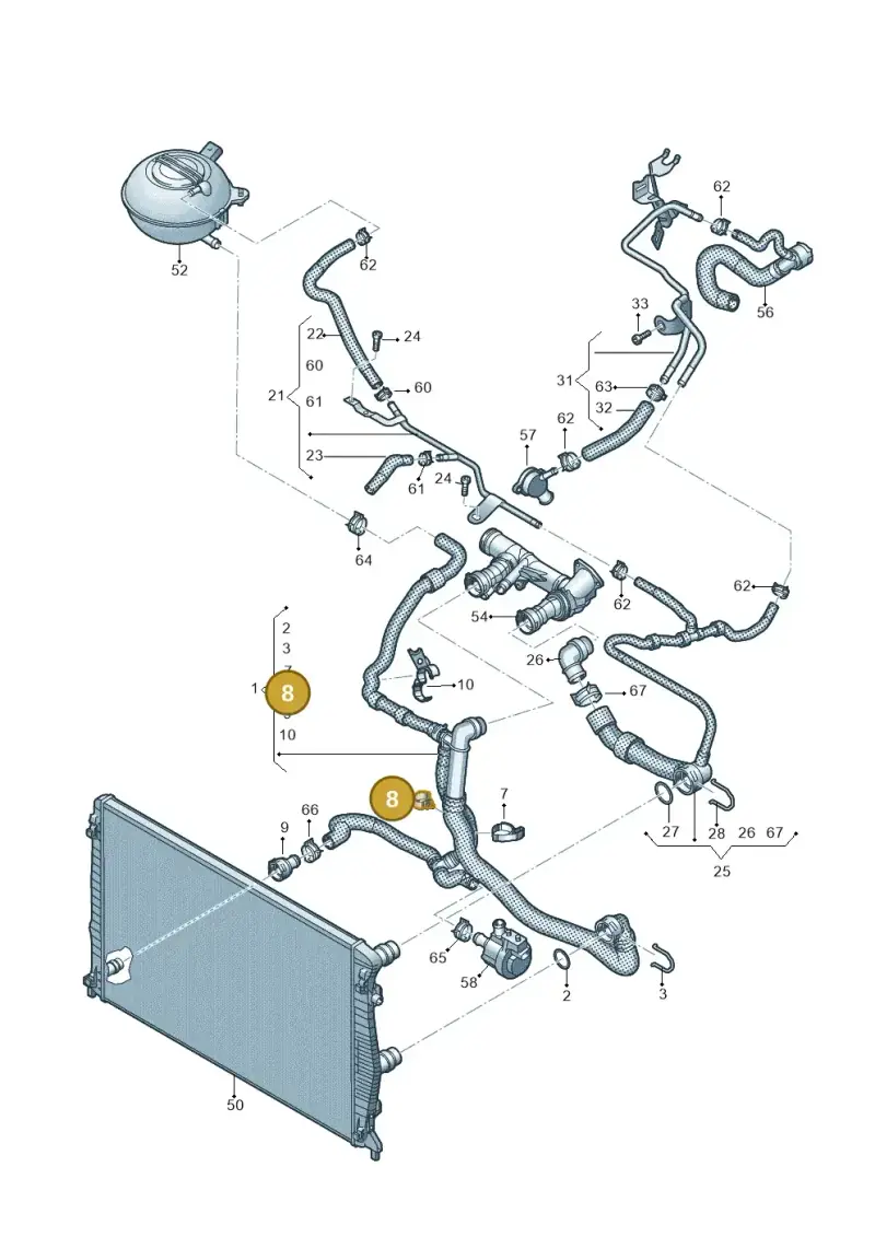 WHT005377 — Volkswagen T-Cross 1,0 (2018-2024) diagram 587121601, position 8
