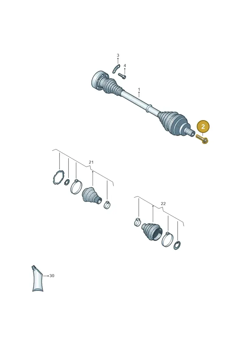 WHT005437A — Volkswagen Passat estate (2023-) diagram 3cm501012, position 2