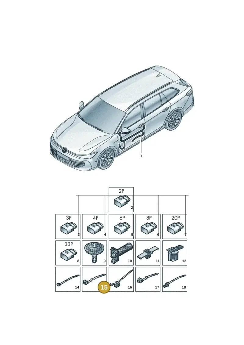 WHT005438 — Skoda Superb Combi (2023-2024) diagram 3j0972300, position 15