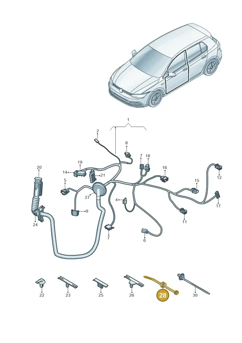 WHT005438 — Skoda Octavia (2019-2022) diagram 5h0972033, position 28
