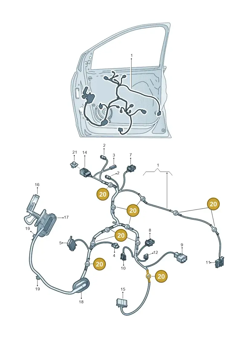 WHT005438 — Skoda Fabia (2021-2022) diagram 837972340, position 20