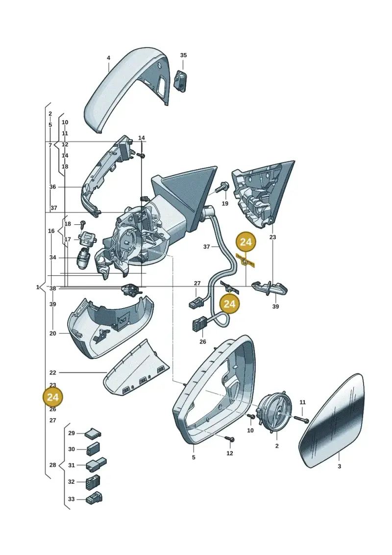 WHT005438 — Audi Q6 e-tron (2023-2025) diagram f5s857400, position 24