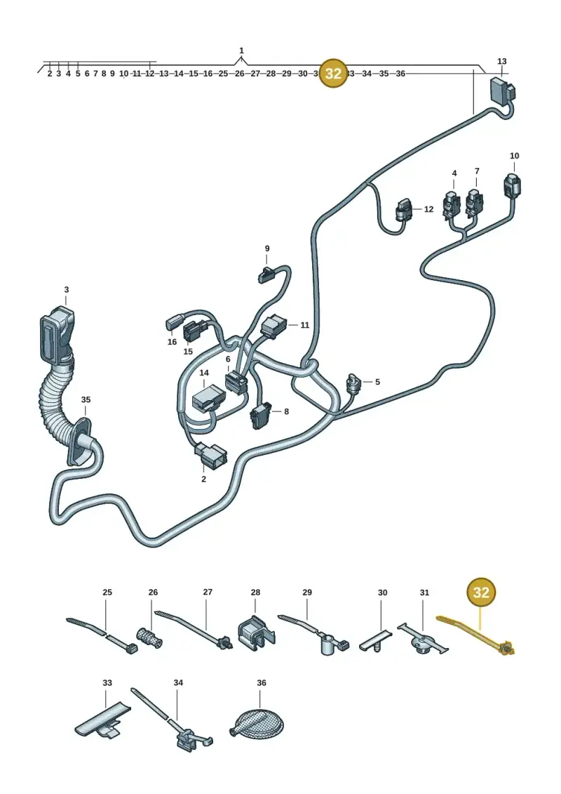 WHT005438 — Audi A5 Limousine (2024-2025) diagram 8wk972330, position 32