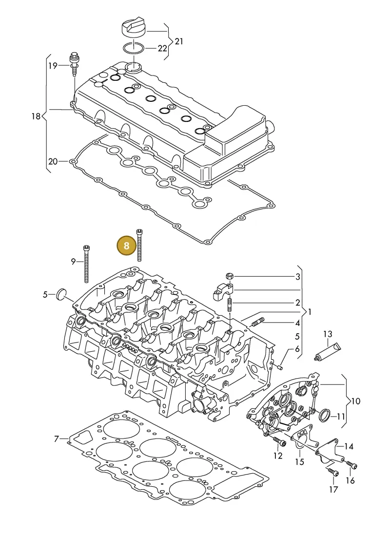 WHT005465 — Volkswagen 06A platform diagram 426103500, position 8