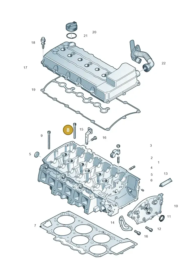 WHT005465 — Volkswagen Touareg BlueMotion (2014-2018) diagram 460103650, position 8