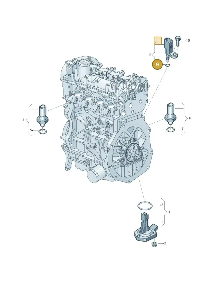 WHT005521 — Volkswagen Tiguan 2.0 (2023-) diagram 5h0919042, position 9