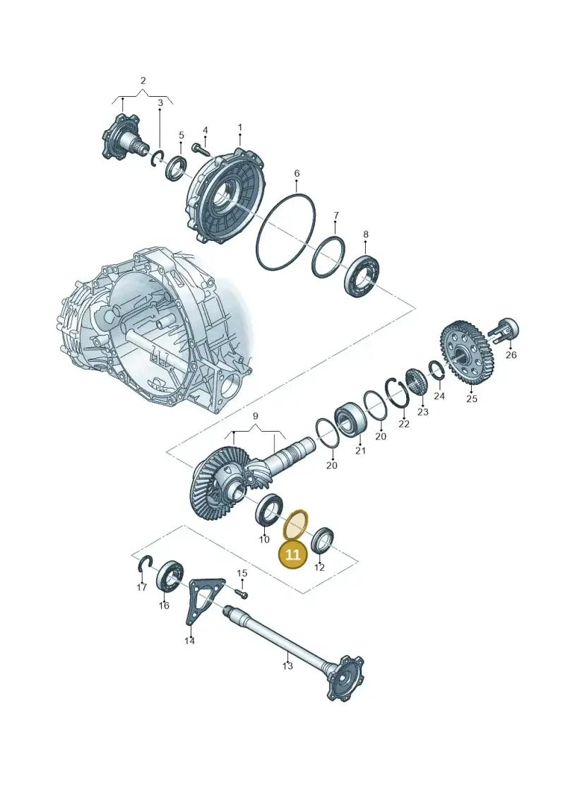 WHT005532AC — Audi Q5 (2016-2025) diagram 849409120, position 11