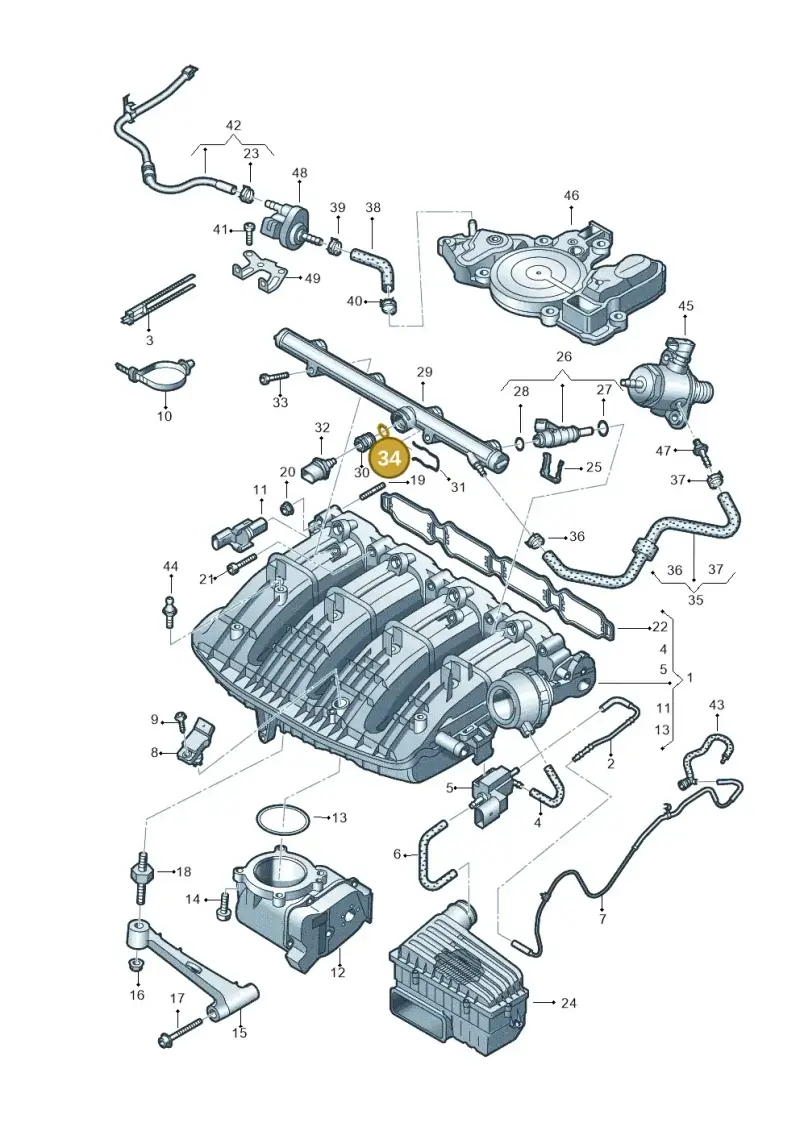 WHT005568 — Volkswagen Sharan BlueMotion (2015-2022) diagram 773133300, position 34