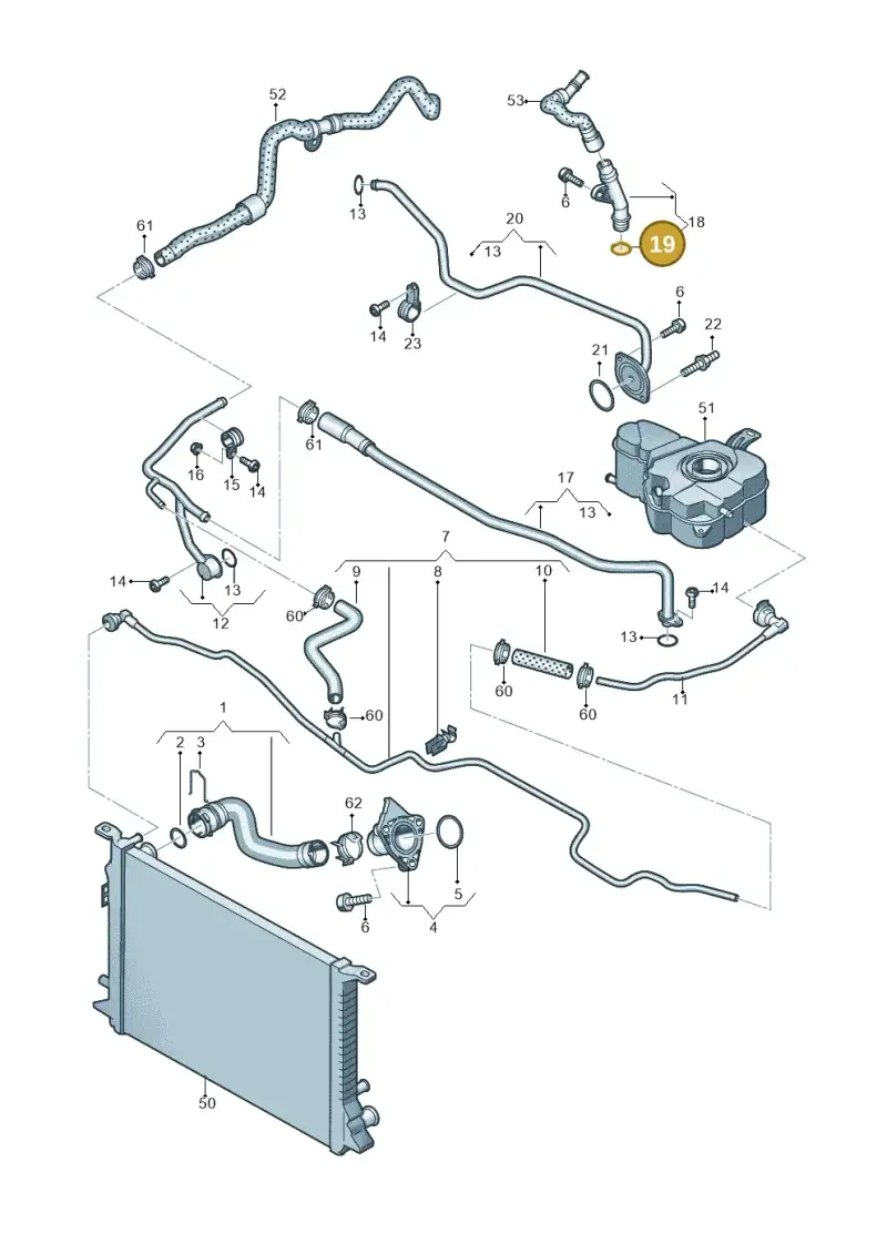 WHT005652 — Audi A8 (2013-2018) diagram 696121500, position 19